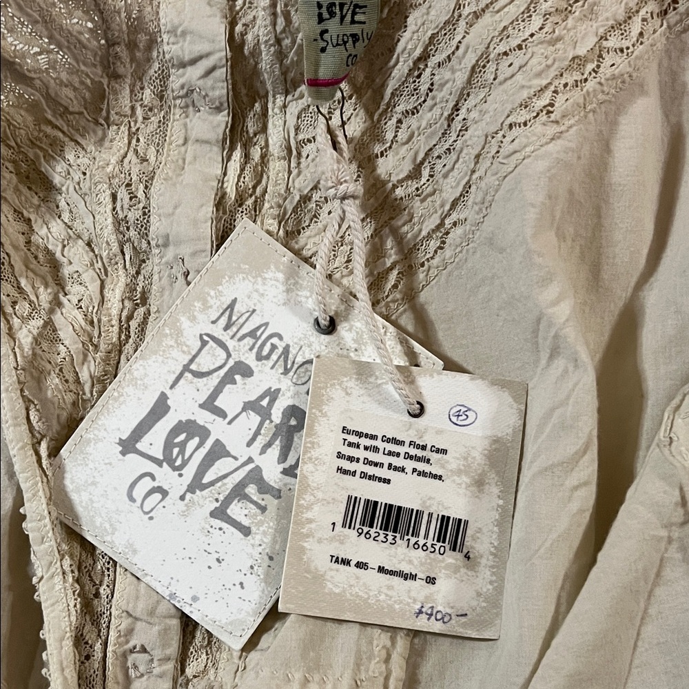 Magnolia Pearl Gray and Cream Short Sleeve Top - Picture 5 of 7